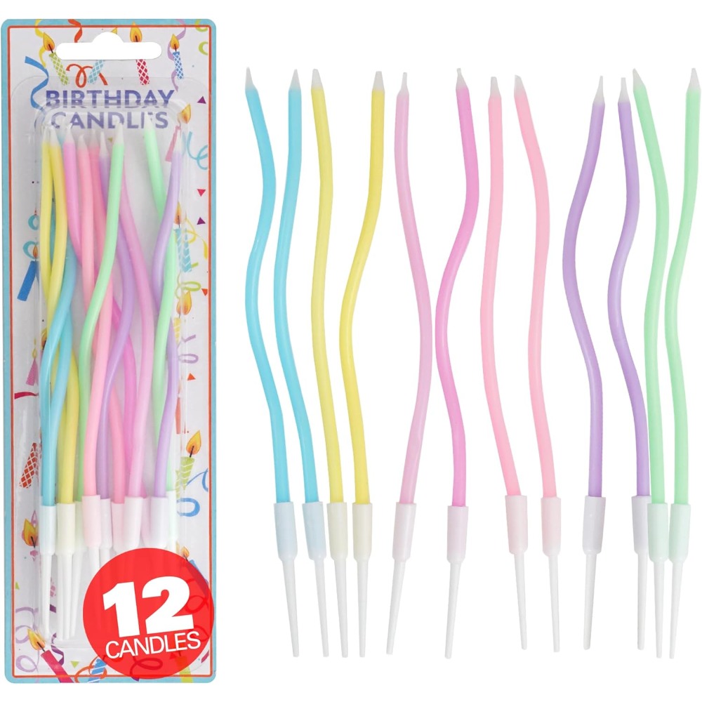 Candle Supplies Free Shipping - Ensemble de 12 bougies d'anniversaire en